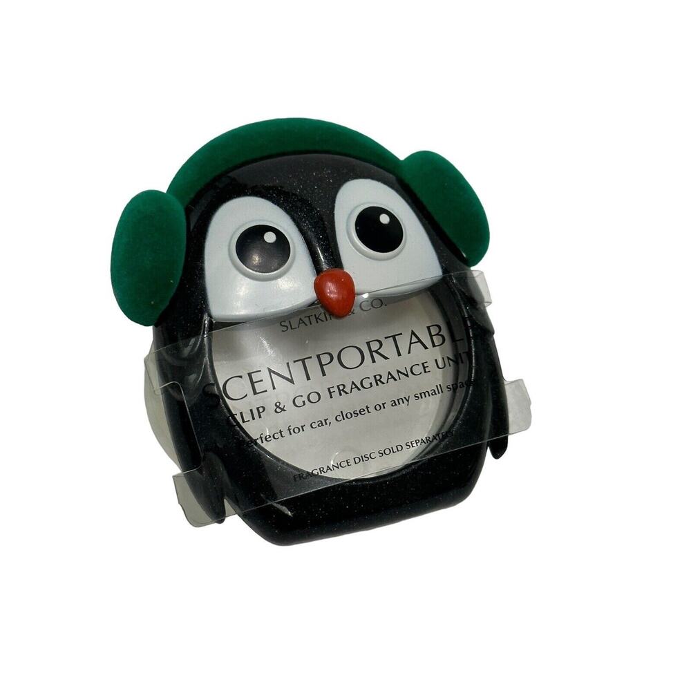 Bath & Body Works Penguin Green Earmuffs Scentportable VISOR CLIP Car Fragrance